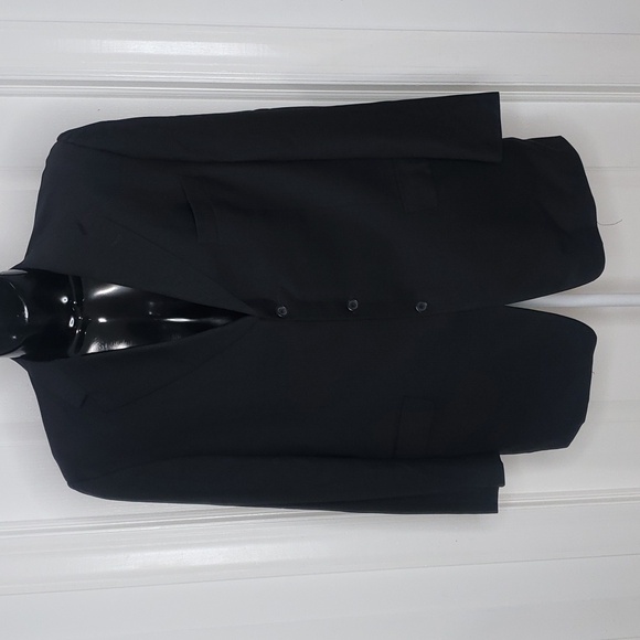 Burberry Black Blazer Black Pinstriping Size 46L